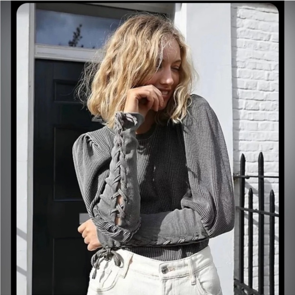 Tasha Thermal Lace-Up Top